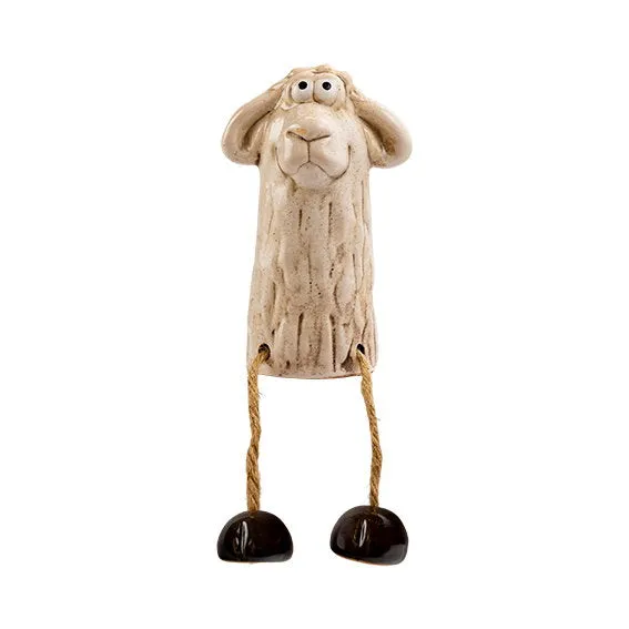 Det Gamle Apotek Sheep bílá ovečka 11 cm kamenina