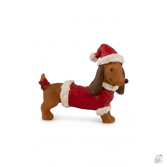 Det Gamle Apotek Dog vánoční figurka 5 cm polyresin