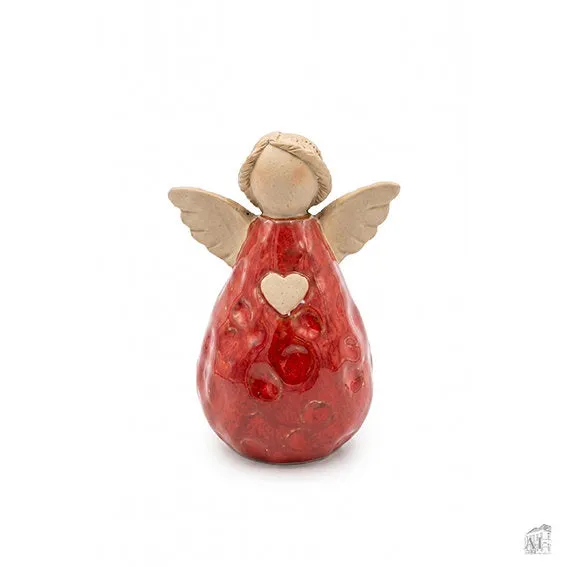 Det Gamle Apotek Angel porcelánový anděl červený 13 cm