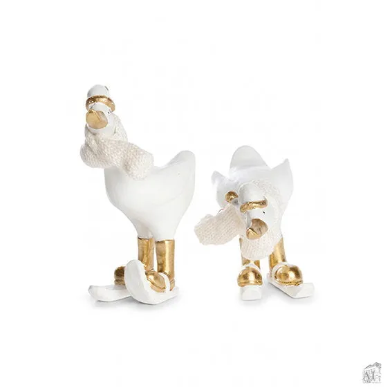 Det Gamle Apotek Husa 11 cm polyresin bílá