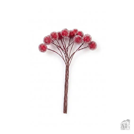 Det Gamle Apotek Berries dekorace červené bobule 15 cm