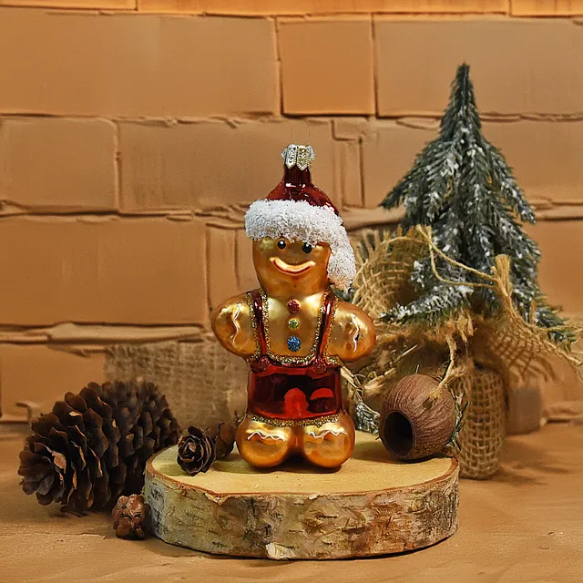 Vitbis Perník vánoční baňka 10 cm hnědá