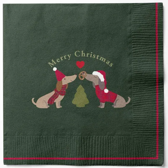 Det Gamle Apotek Napkins ubrousky 33 cm zelené 20 ks