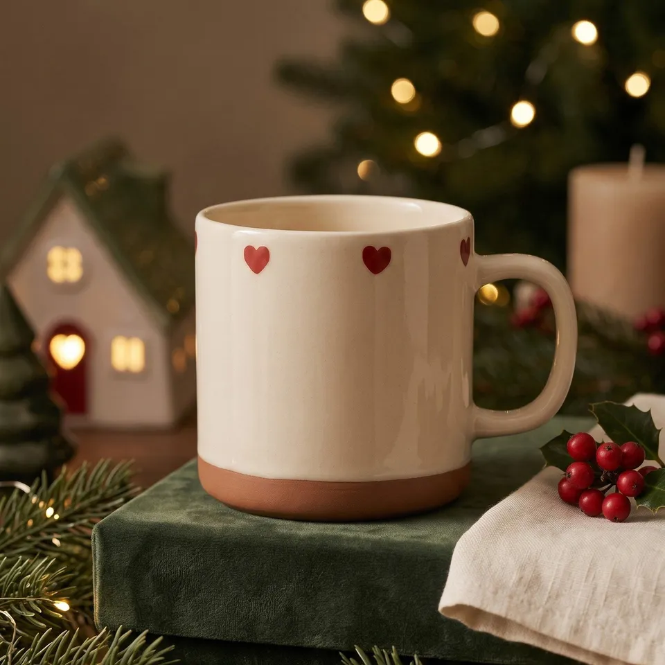 Det Gamle Apotek Mug bílý hrnek kamenina 8 cm