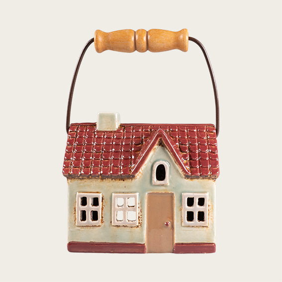 Det Gamle Apotek House domeček na svíčku 12 cm modrý
