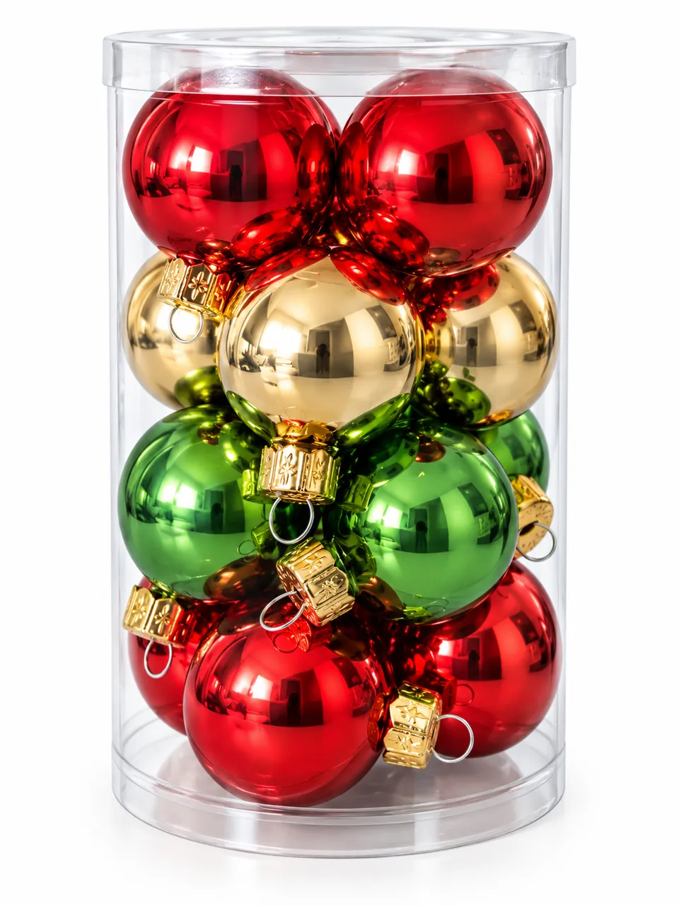 Vitbis Barevné skleněné baňky 4 cm tuba 16 ks