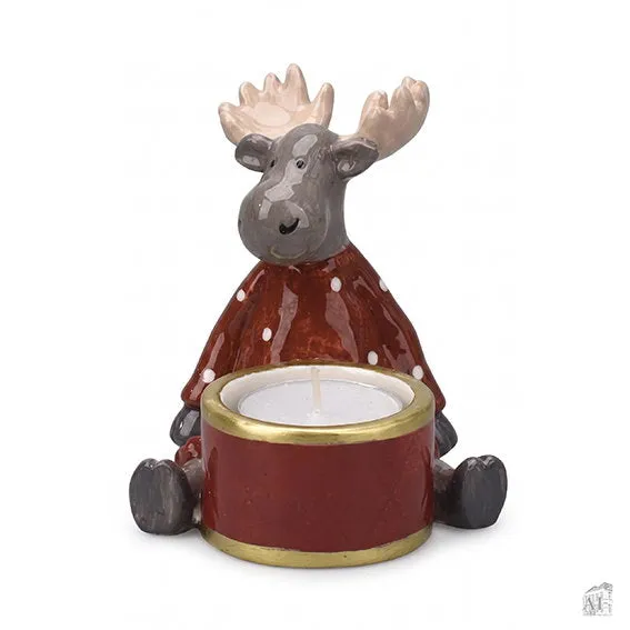 Det Gamle Apotek Moose keramická figurka los 9 cm červená