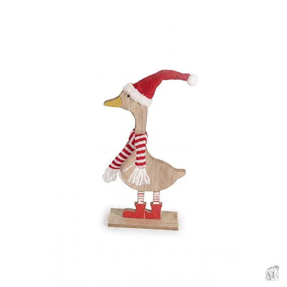 Det Gamle Apotek Duck kachna figurka dřevěná červená 28 cm