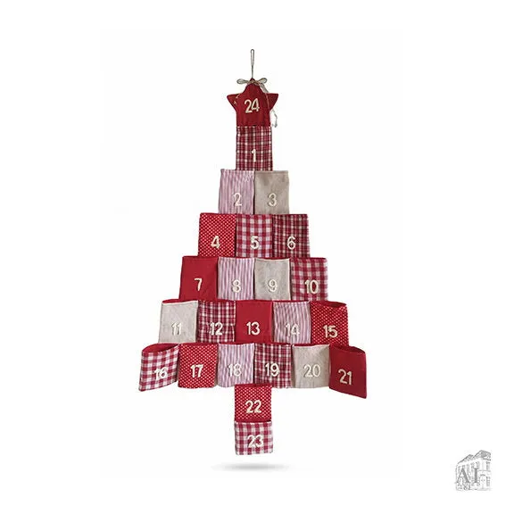 Det Gamle Apotek Advent Calendar kalendář 97 cm červený