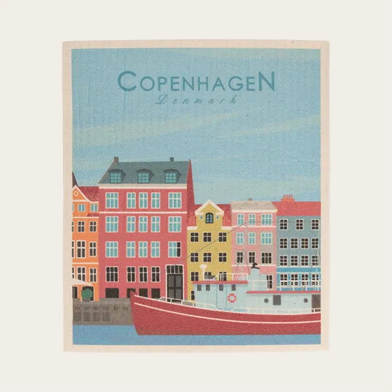 Det Gamle Apotek Dish Cloth utěrka København modrá