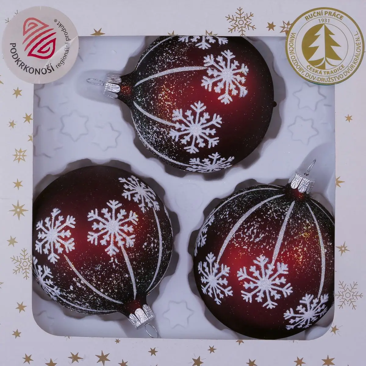 Vánoční ozdoby koule 11249F12 ozdoba čokoláda mat 8 cm