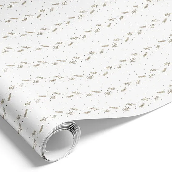 Det Gamle Apotek Giftpaper 5m balicí papír bílo-zlatý