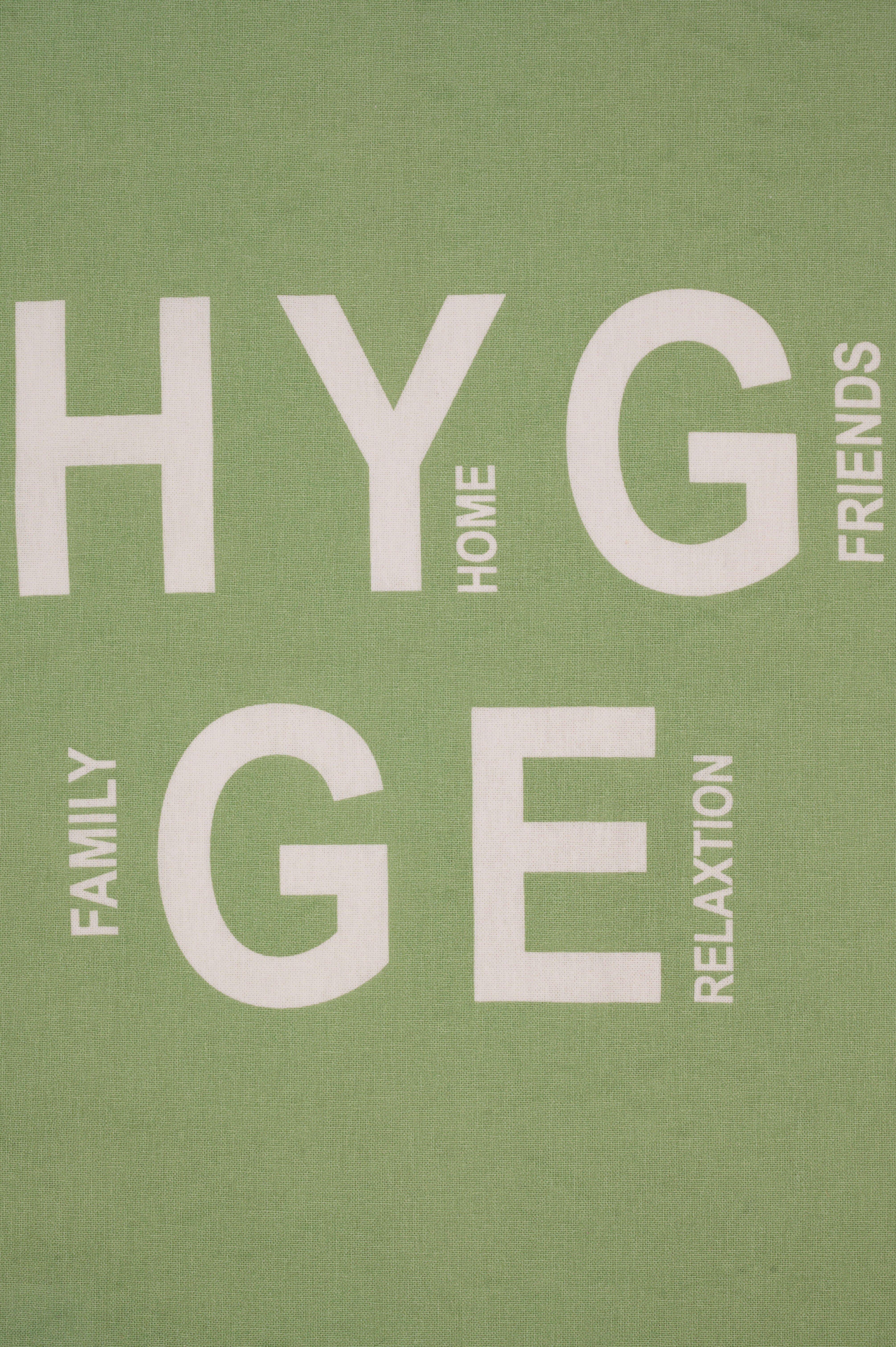 Det Gamle Apotek Hygge utěrka zelená bavlna