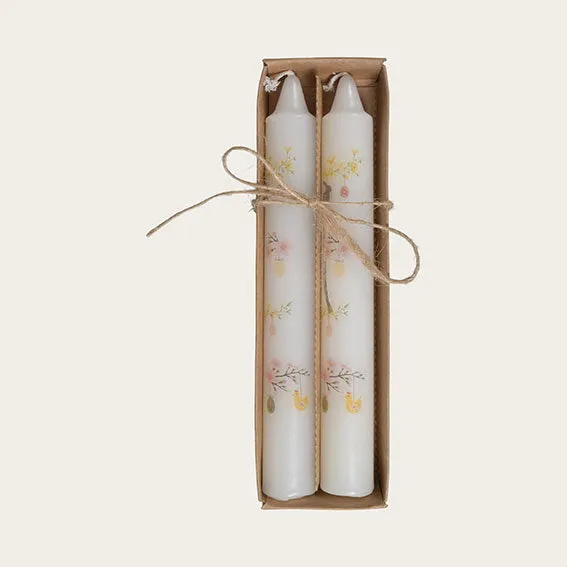 Det Gamle Apotek Candle svíčka bílá 17 cm sada 2 ks