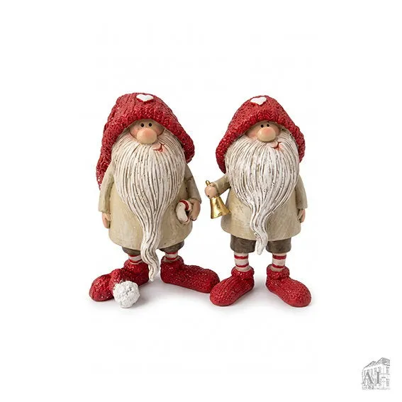 Det Gamle Apotek Gnome vánoční skřítek 14 cm červený polyresin