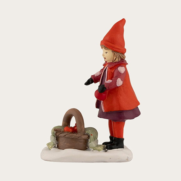 Det Gamle Apotek Figures vánoční figurka skřítek červená 7 cm