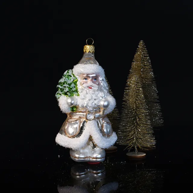 Vitbis Mikuláš se stromečkem skleněná figurka 14 cm