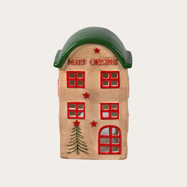 Det Gamle Apotek House for T-light svícen 21 cm hnědý