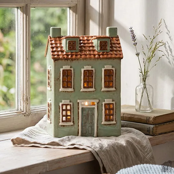 Det Gamle Apotek Grey House svícen 20 cm šedý