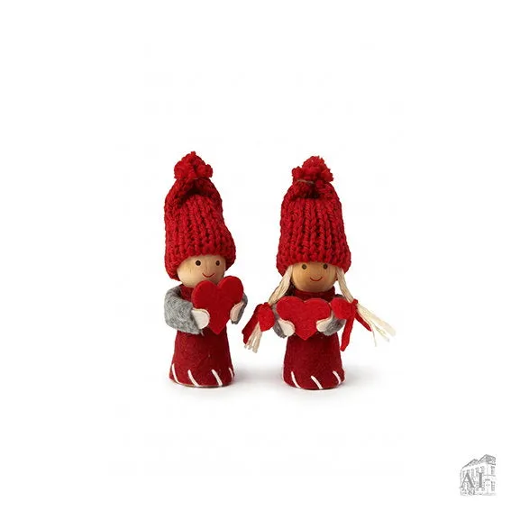 Det Gamle Apotek DIY boy and girl sada 15 cm červená