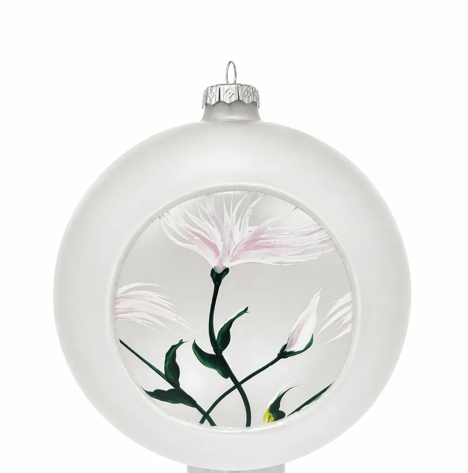Vitbis Jaro na skle skleněný lampion 15 cm růžový květy