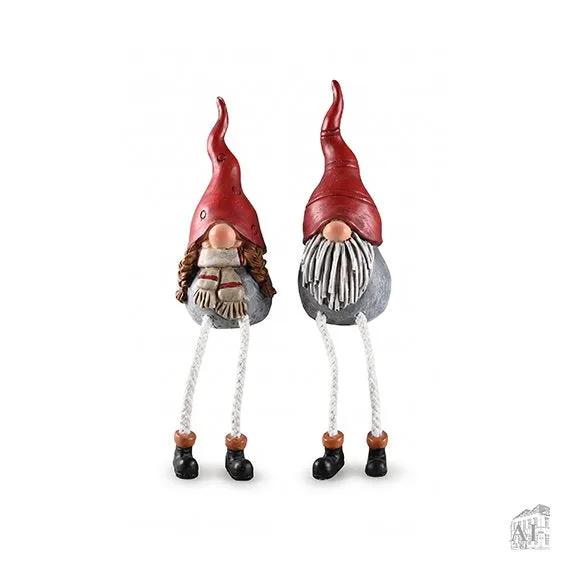 Det Gamle Apotek Gnome w. hanging legs skřítek 16 cm