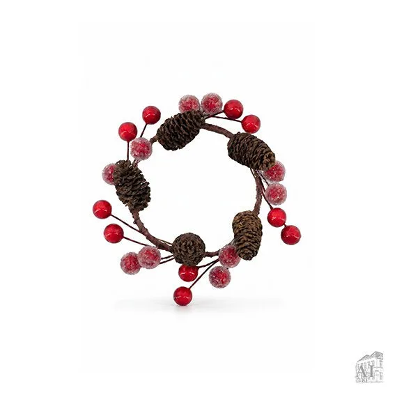 Det Gamle Apotek Door wreath věnec červený 7 cm