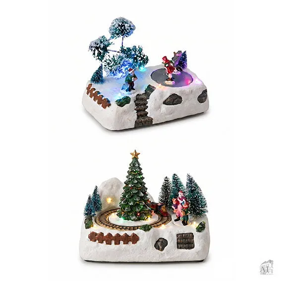 Det Gamle Apotek Landscape with LED svítící dekorace 15 cm