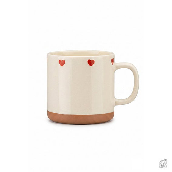Det Gamle Apotek Mug bílý hrnek kamenina 8 cm