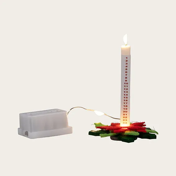 Det Gamle Apotek Gnome door accessory s LED doplněk bílý 4 cm