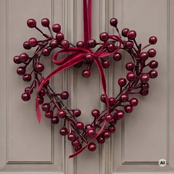 Det Gamle Apotek Door wreath věnec červený plast
