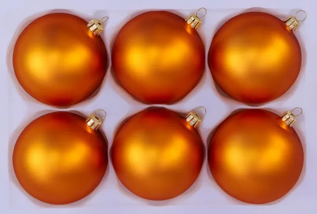 Vánoční ozdoby 11240000 skleněná koule cognac mat 80 mm
