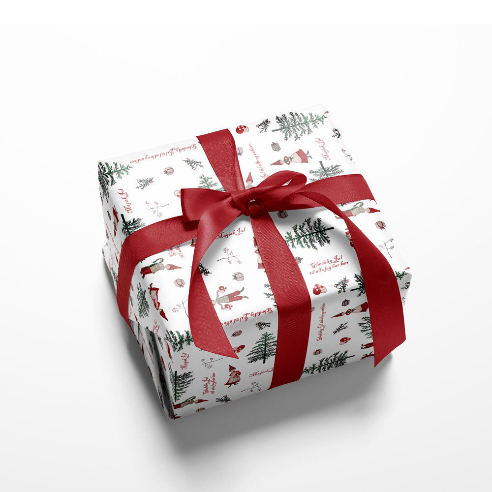 Det Gamle Apotek Giftpaper 10m balicí papír 70 cm červený