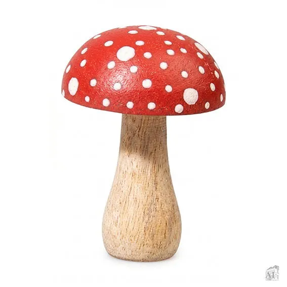 Det Gamle Apotek Mushroom figurka houba červená dřevěná 10 cm