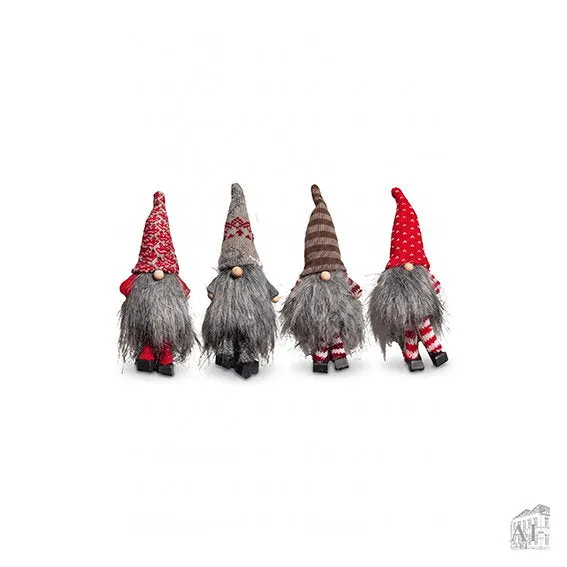 Det Gamle Apotek Gnome textilní skřítek šedý 21 cm