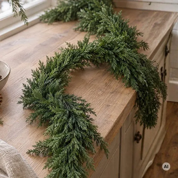 Det Gamle Apotek Garland vánoční girlanda 180 cm zelená