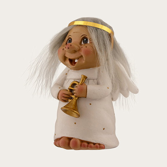 Det Gamle Apotek Trolls figurka bílá polyresin 16 cm
