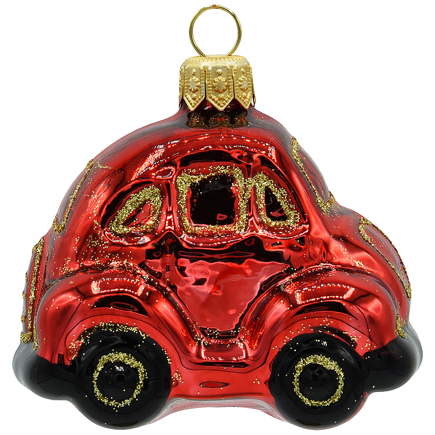 Vitbis Červené auto skleněná ozdoba 7 cm 1 ks