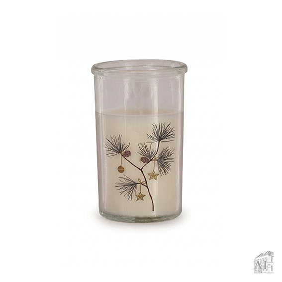 Det Gamle Apotek Candle svíčka ve skle bílá 24 h 10 cm