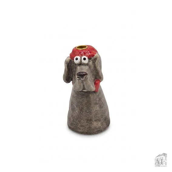 Det Gamle Apotek Funny svícen šedý keramický