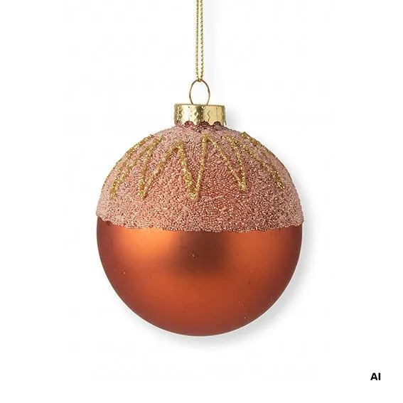 Det Gamle Apotek Pink Bauble vánoční baňka růžová 8 cm