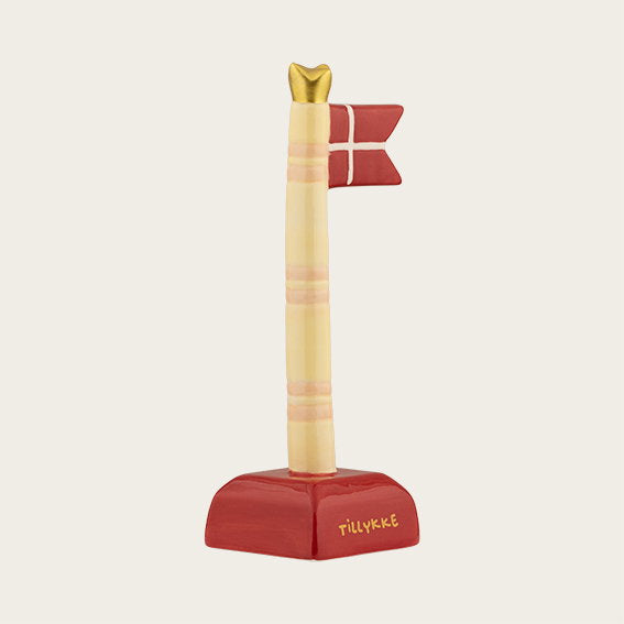 Det Gamle Apotek Flag keramická vlajka červená 18 cm