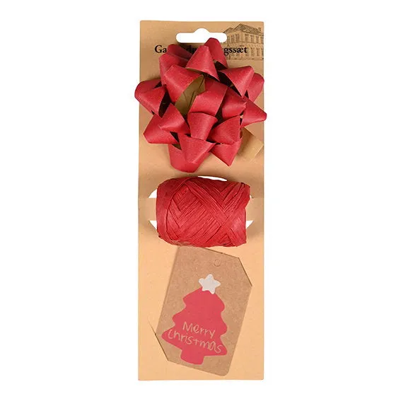 Det Gamle Apotek Gift wrap set balicí sada 3 ks červená