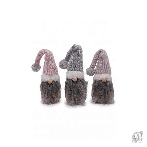 Det Gamle Apotek Gnome textilní skřítek šedý 21 cm