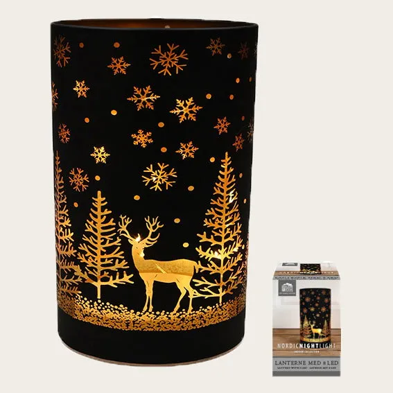 Det Gamle Apotek Lantern lucerna LED černá 12 cm