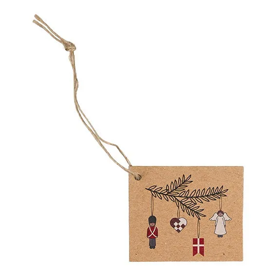 Det Gamle Apotek Gifttags vánoční visačky 24 ks hnědé