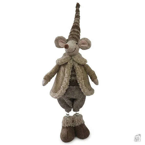 Det Gamle Apotek Mouse vánoční figurka hnědá polyester
