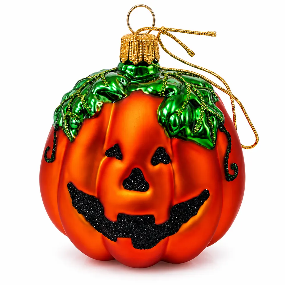 Vitbis dýně skleněná baňka na halloween 7 cm