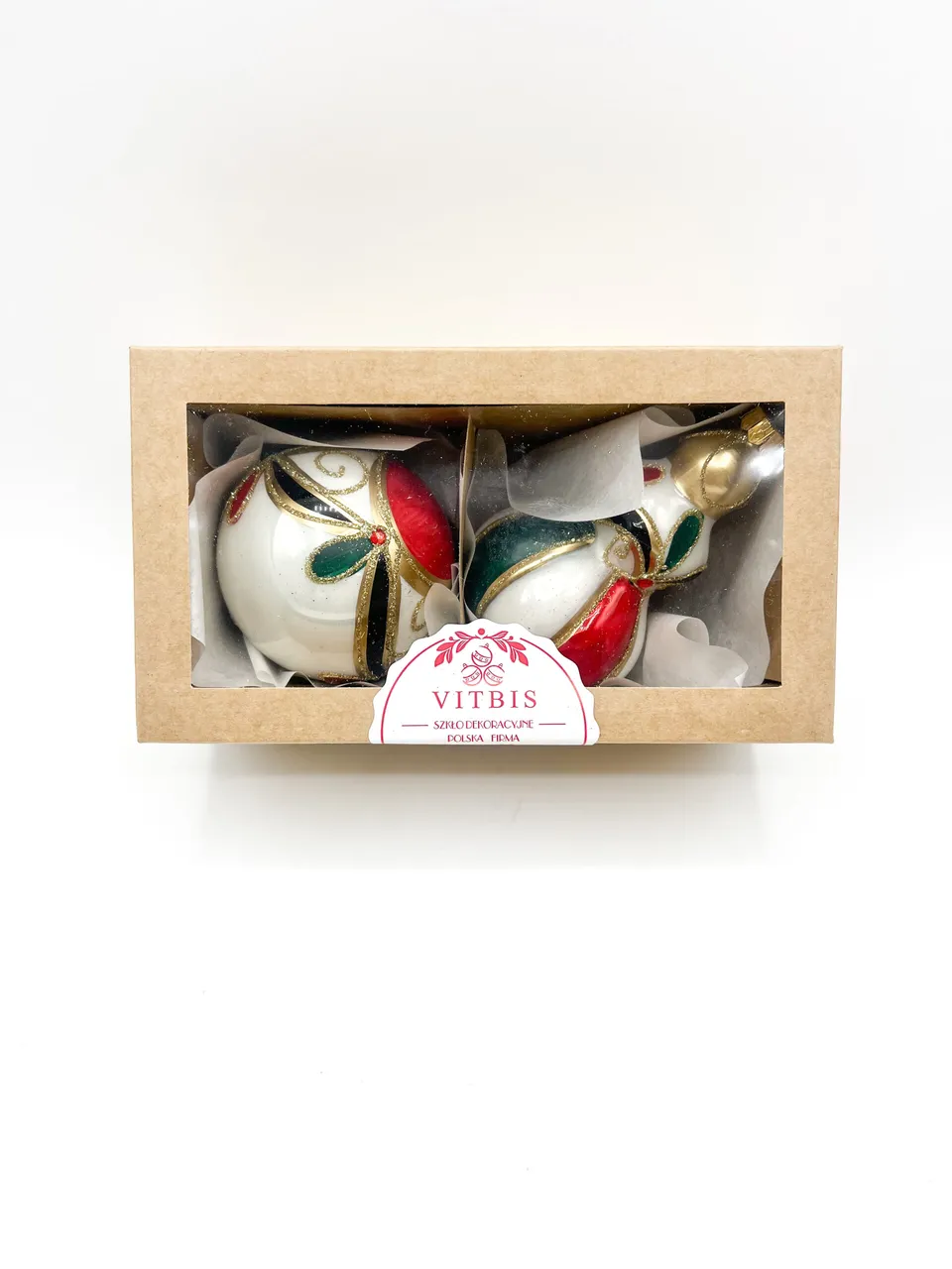 Vitbis Arlekin skleněné baňky 8 cm, koule a žezlo