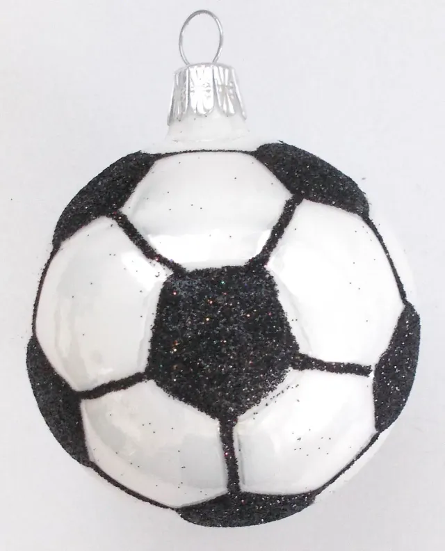 Vánoční ozdoby porcelánová ozdoba fotbalový míč 38279053 bílá